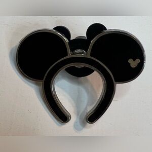 Disney Parks Mickey Ear Hat Trading Pin Black Silver